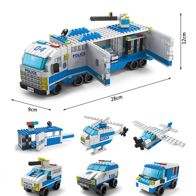 6in1 Rendőrségi Építő Készlet