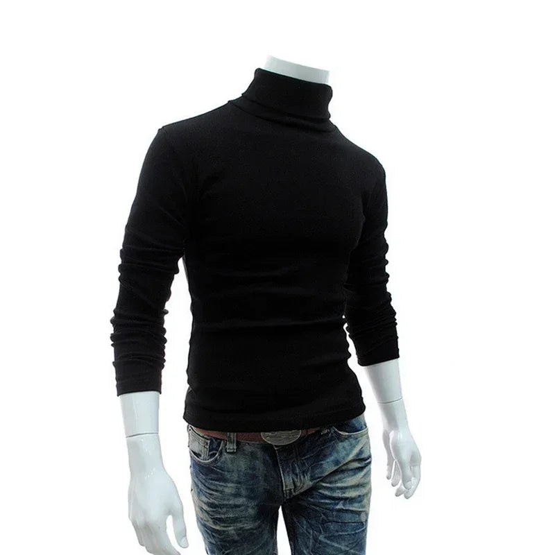Liva Girl Herren-Rollkragenpullover, schmal geschnitten