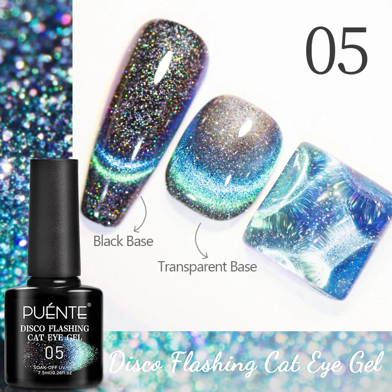 Puente Cat Eye Gel Fényes Kék
