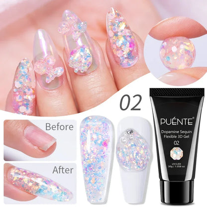 Puente Cat Eye Gel Fényes Kék