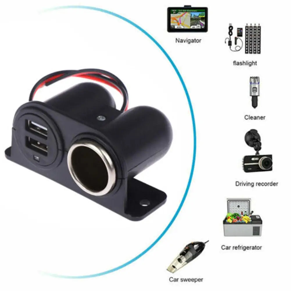 USB Autós Töltő Kettős Port