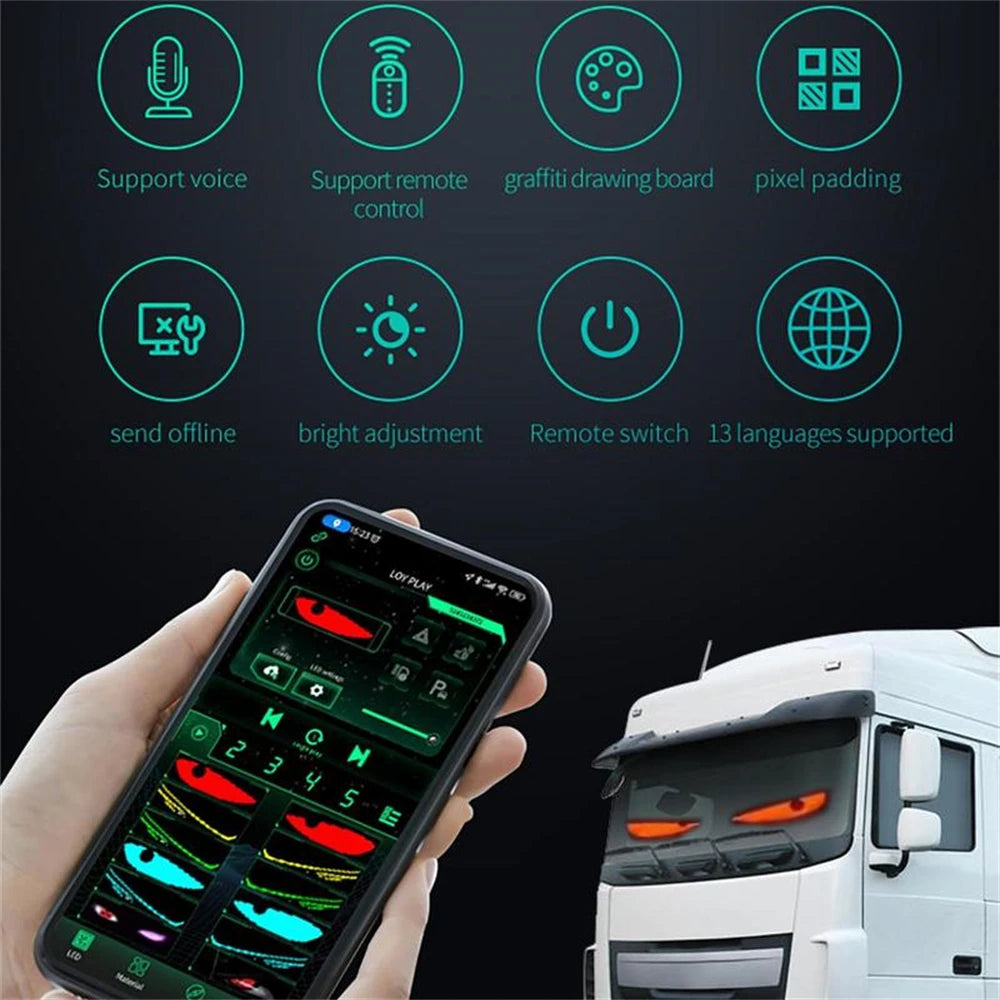 Démon Szem LED Ablak Panel