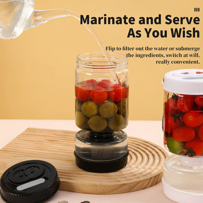 Olive Filter Glass Container