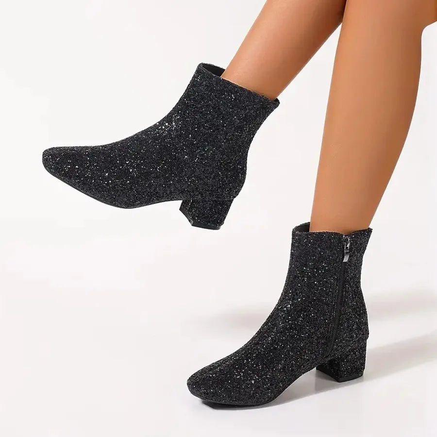 Damenschuhe PU-Stiefel mit Absatz