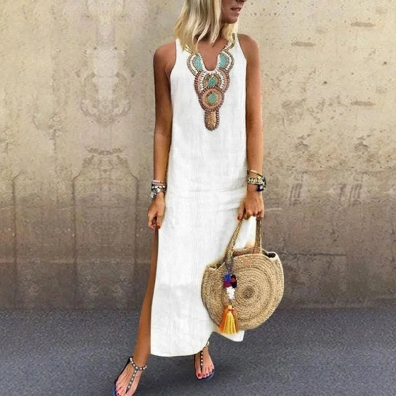 Suit Set Boho Női Ruha Vnyakú