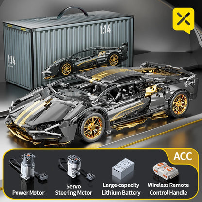 Prémium Építőkocka Szett 1280 db - 1:14 Sport Autó Modell Felnőtteknek