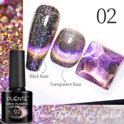 Puente Cat Eye Gel Fényes Kék