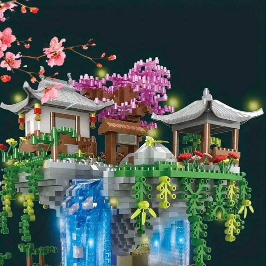 Gudong Wisdom Taohuatan 3D Építő Blokk Sor Miniatűr Modell Puzzle Gyűjtemény - Lego Kompatibilis