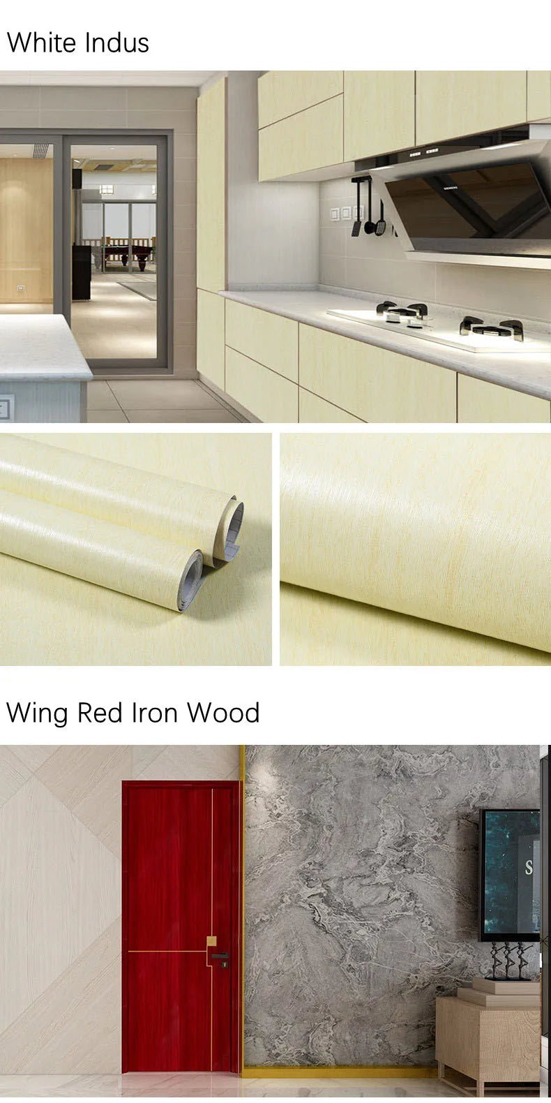 Wood Pattern Self-Adhesive Wall Film
