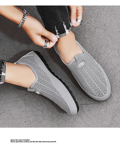 Férfi Nyári Mokaszin Cipő Könnyű Mesh - Elegáns Casual Loafer