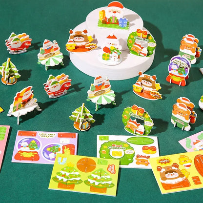 DIY 3D Papír Karácsonyfa Puzzle