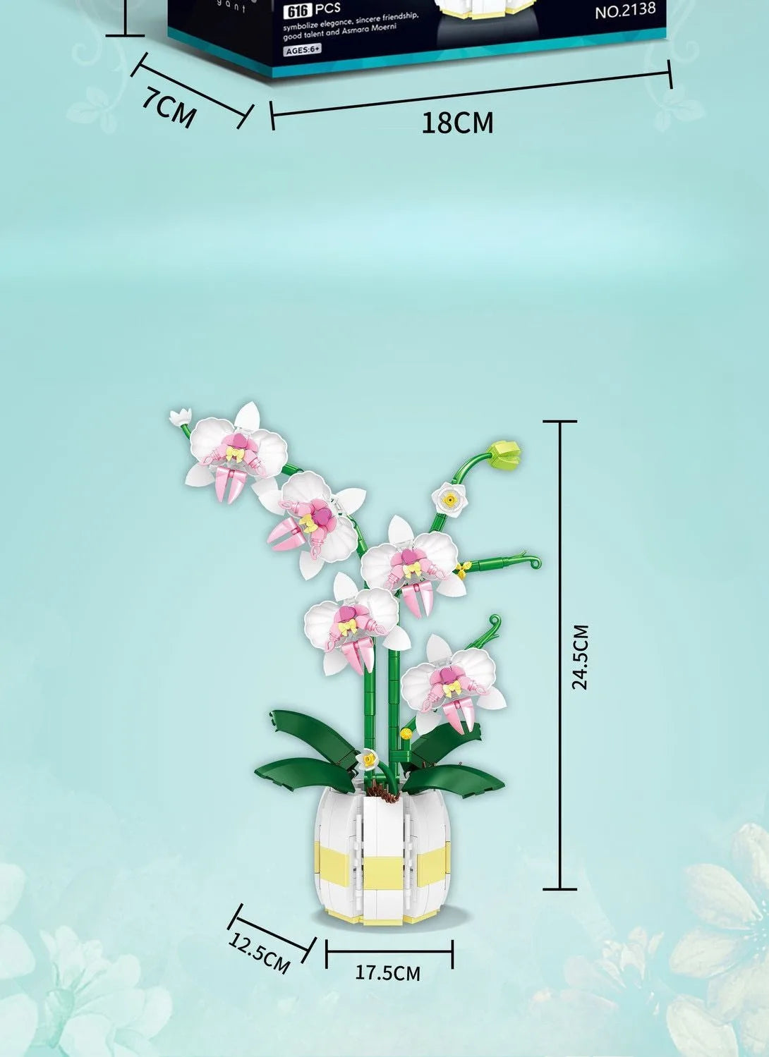 NONECE Orchidea Építő Kocka