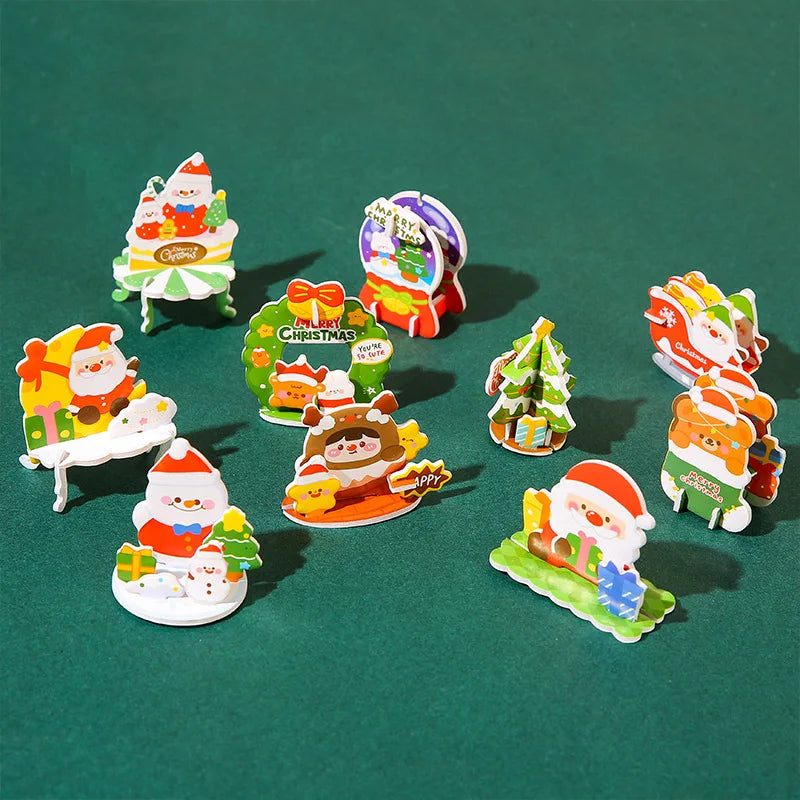 DIY 3D Papír Karácsonyfa Puzzle