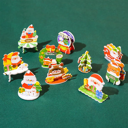 DIY 3D Papír Karácsonyfa Puzzle