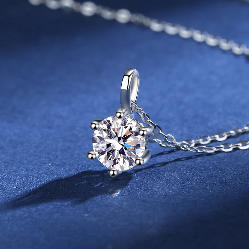 Moissanite Nyaklánc 1Ct D Szín