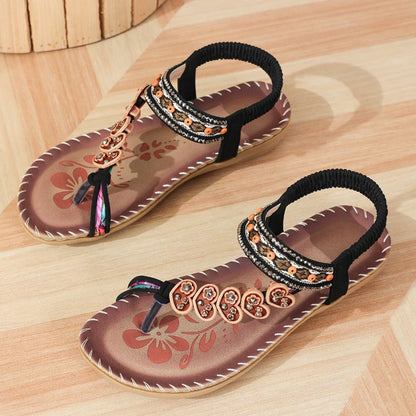 Női Bohém Szandál 2025 - Puha Talpú Flip-Flop Nyári Papucs
