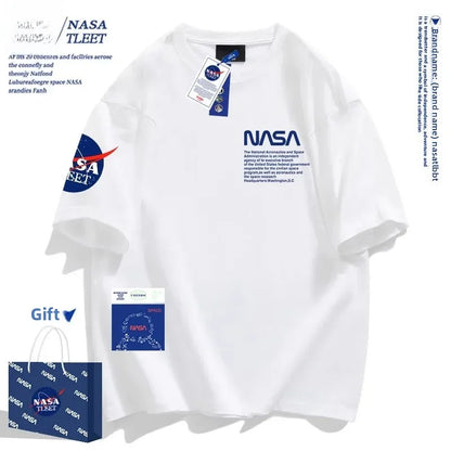 NASA-Baumwoll-T-Shirt, atmungsaktives Muster