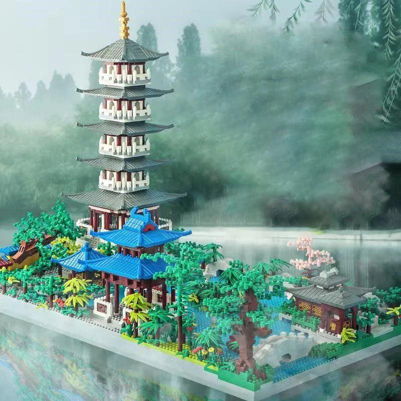 Hangzhou West Lake Összerakható Építőkockák 1560 Db - Kihívó Építőjáték Karácsonyi És Születésnapi Ajándék