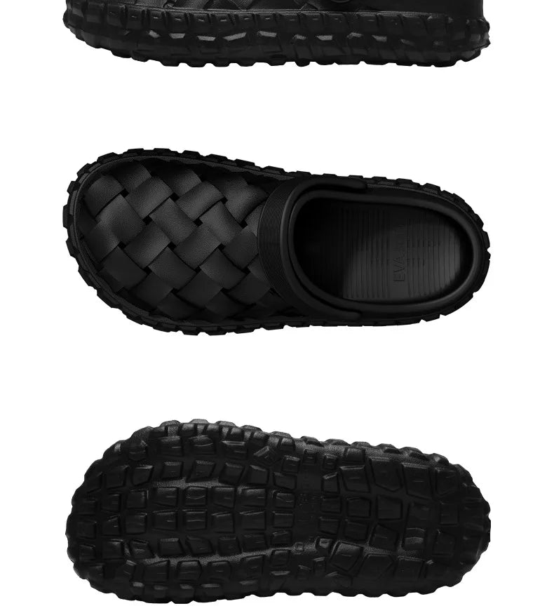 Férfi Outdoor Szandál EVA - Puha Talpú Strand Papucs Lyukacsos Design Fehér