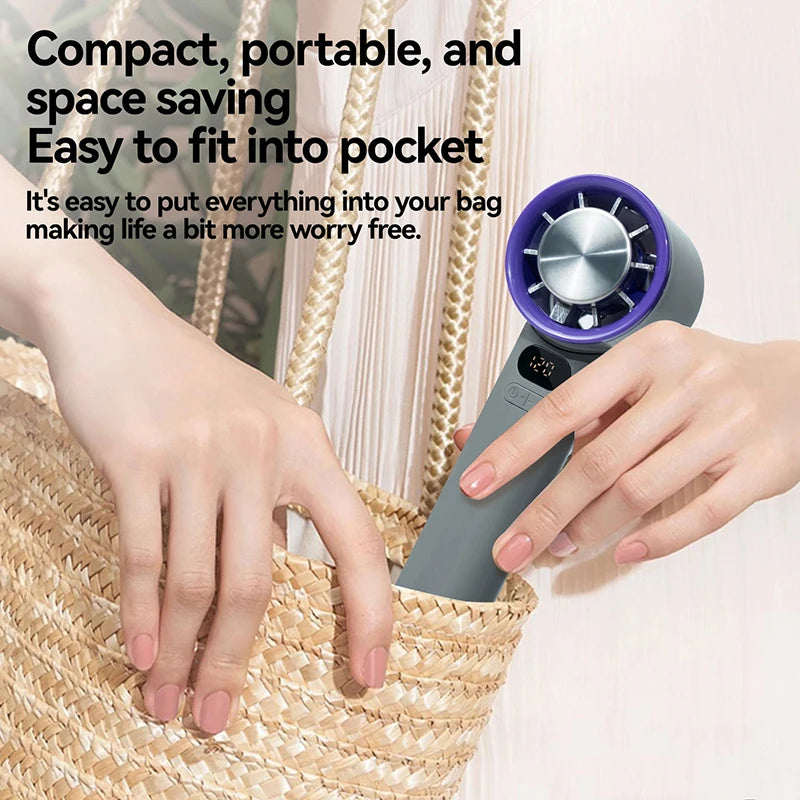 Xiaomi Mini Kézi Ventilátor - 120 Sebesség, Jégmód, USB Töltés, Hordozható, Asztali