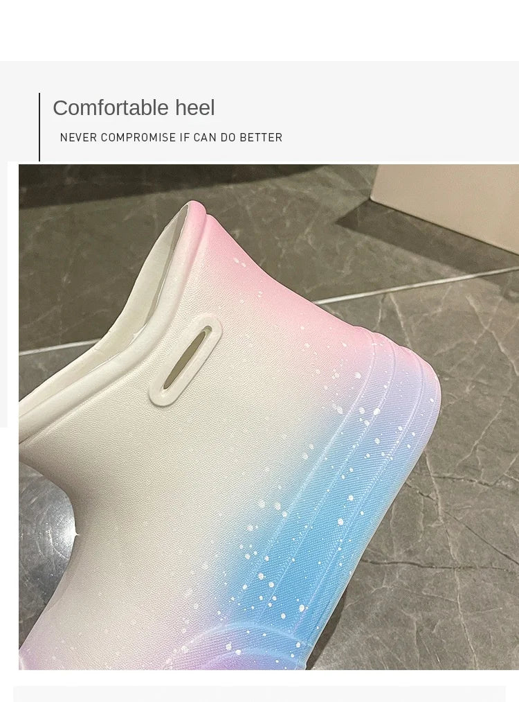 Wasserdichte EVA-Gummistiefel für Damen – Gartenarbeitsschuhe mit dicker Sohle, Regenstiefel