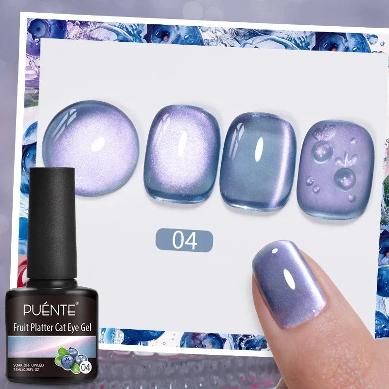Puente Cat Eye Gel Fényes Kék