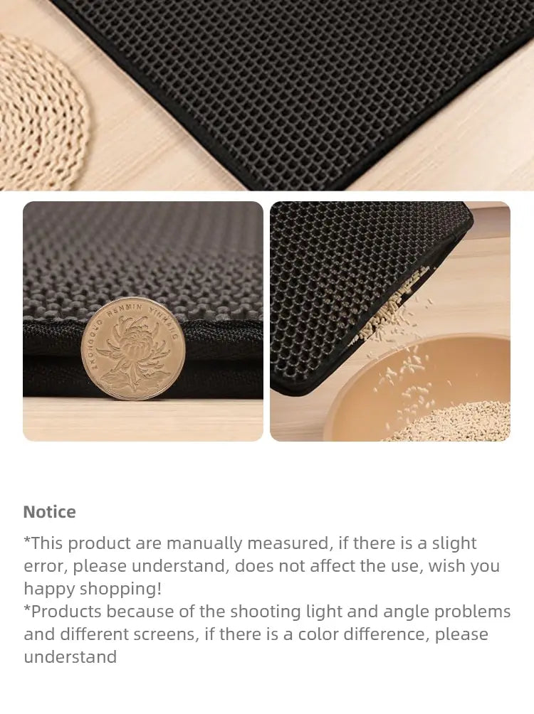 Macska Litter Mat 30x30 Cm - Vízálló Dupla Réteg Csúszásmentes és Mosható 1/2/3 Db