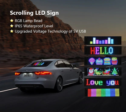 RGB LED Mátrix Panel BT Autó