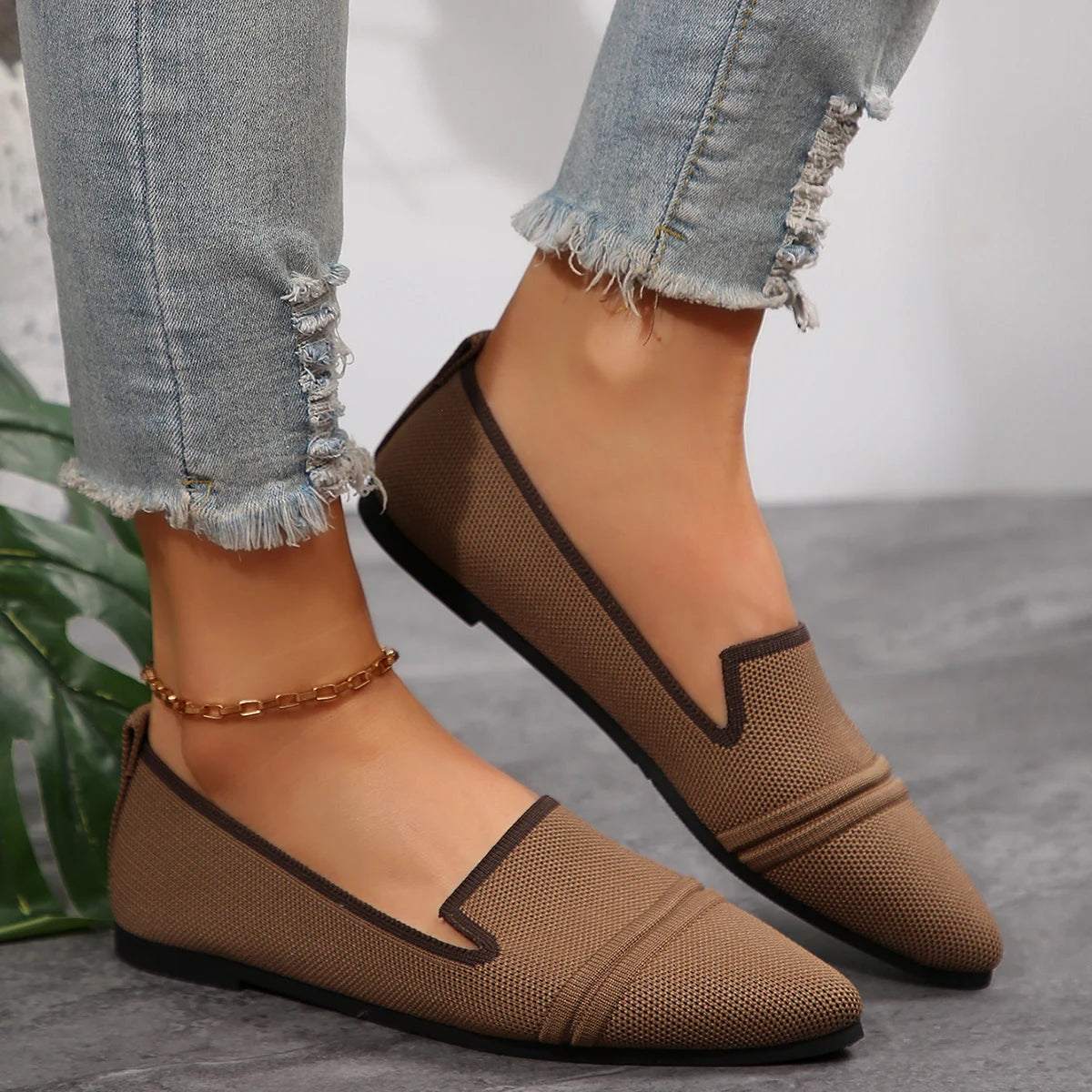 RZSMTYA Women's Slipon Flat Shoes