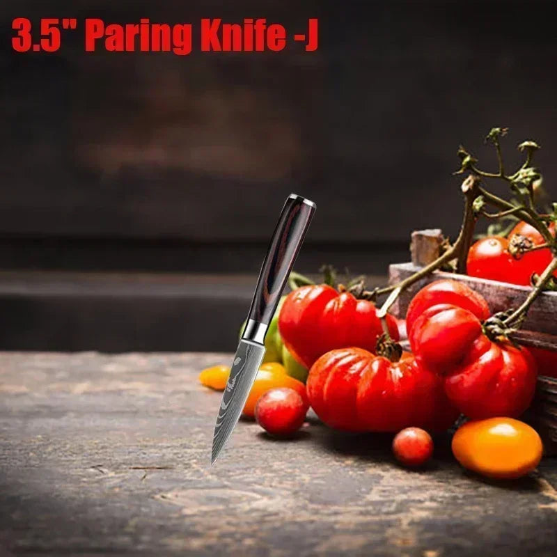 Damascus Konyhakés Éles Santoku