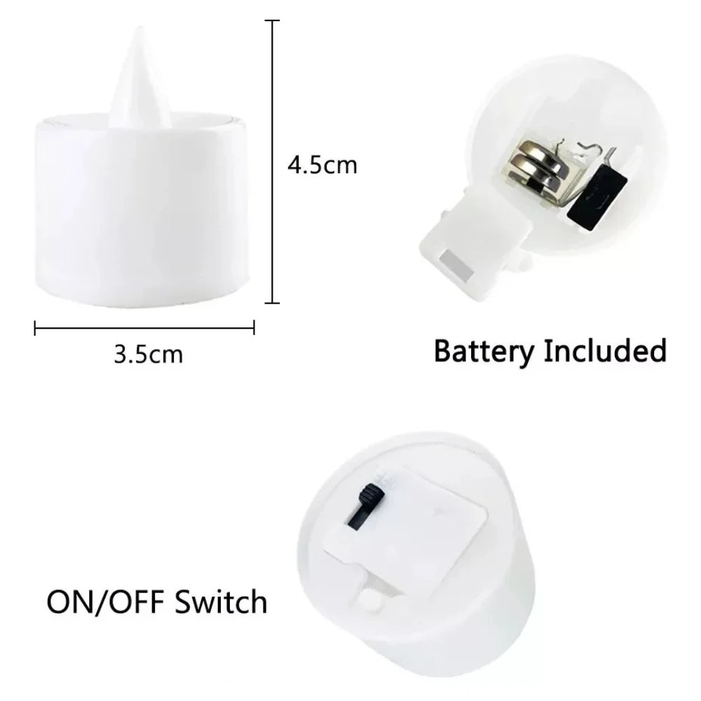 LED Gyertyák Égésmentes 24 Db