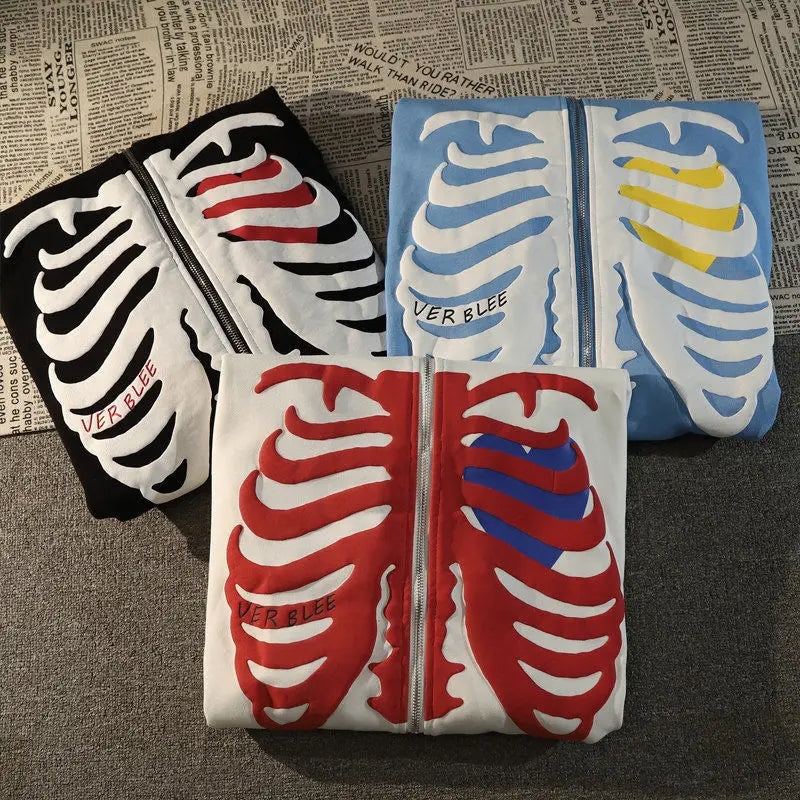 Liva Girl Gótikus Zip Hoodie