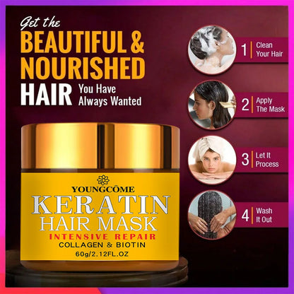 Hajmaszk Biotin Keratin Nőknek