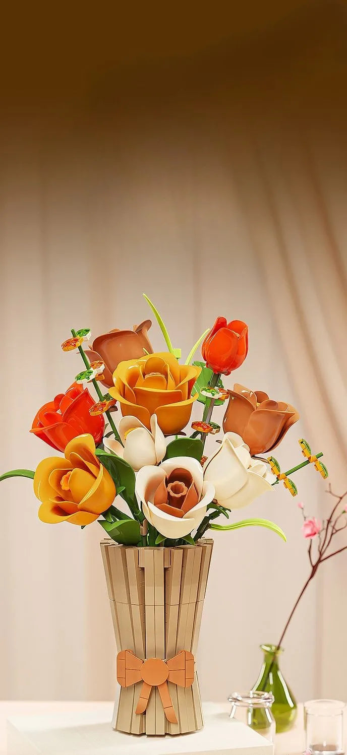 NONECE Rosen-Bausteine ​​Dekor