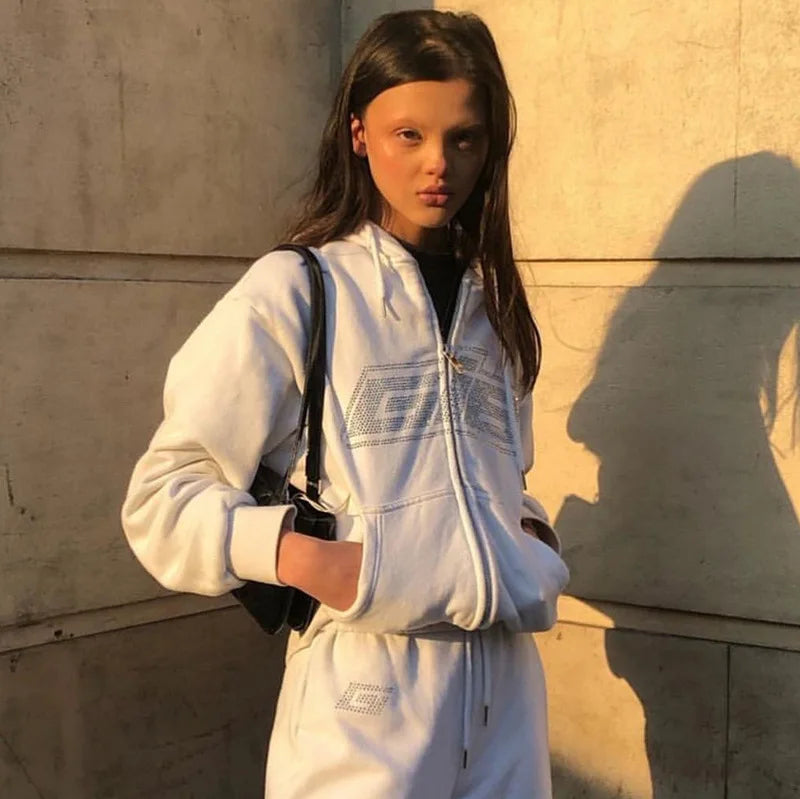 Liva Girl Gótikus Zip Hoodie