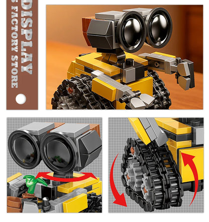 Disney Space Mini Robot MOC Építő Bricks Játékok - 217 Darabos Tracked Bot Modell Klasszikus Sci Fi Gyerekeknek