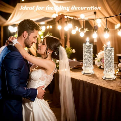Led Gyertya Lángmentes Rózsás