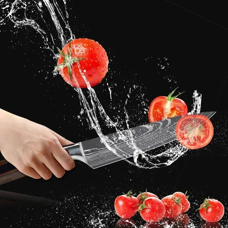 Damascus Konyhakés Éles Santoku