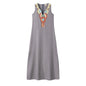 Damen-Boho-Kleid mit V-Ausschnitt