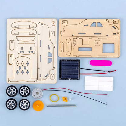 Napenergiás Autó DIY Fa Puzzle