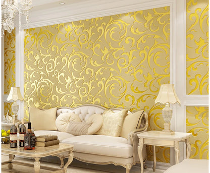 Damask Tapéta DZQCN Ezüst 3D