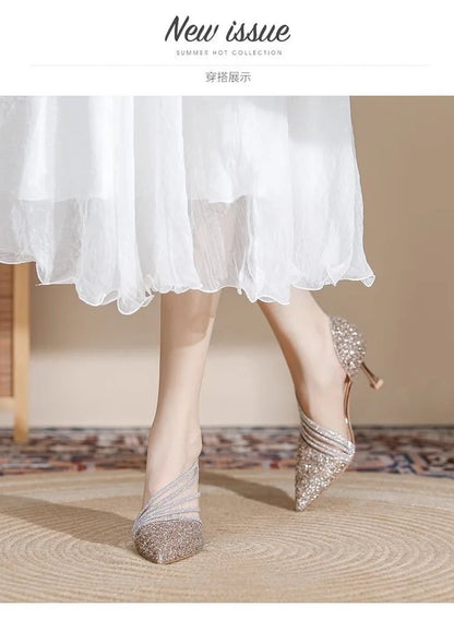 RZSMTYA Glitter Pumps Women