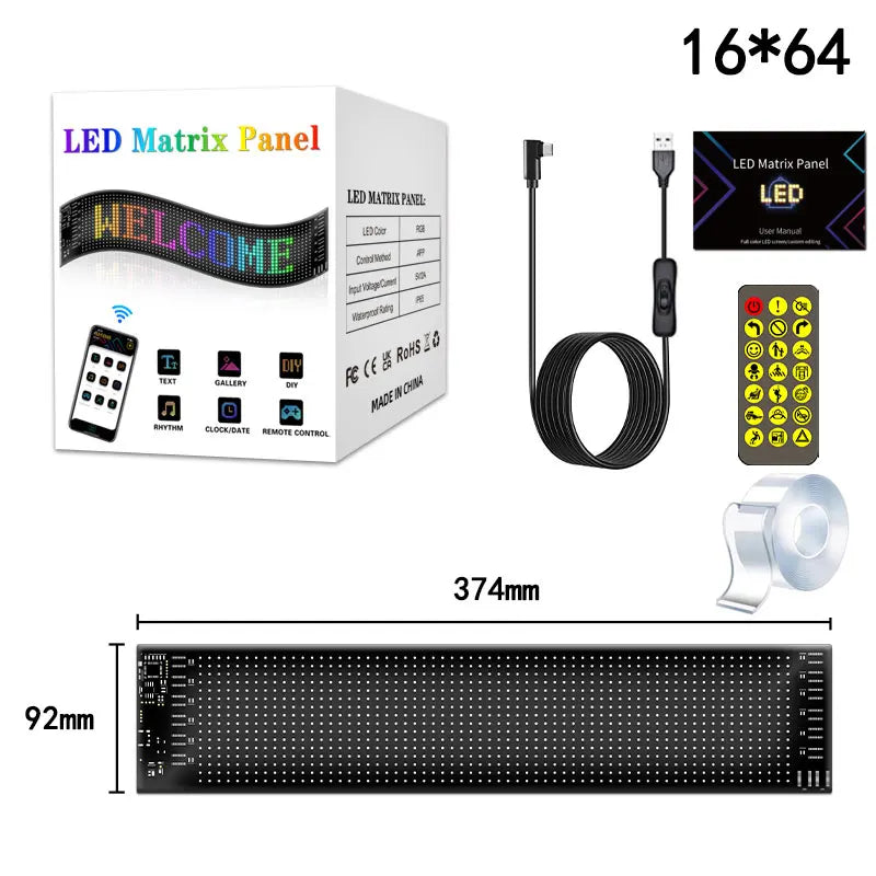 LED Mátrix RGB Szöveg Animáció