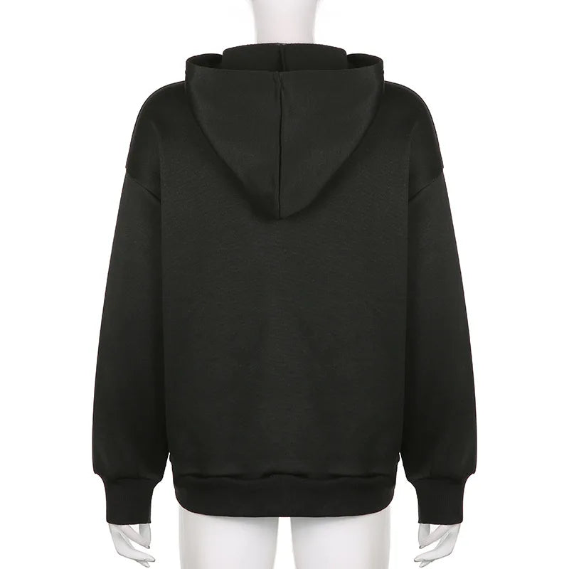 Liva Girl Gótikus Zip Hoodie