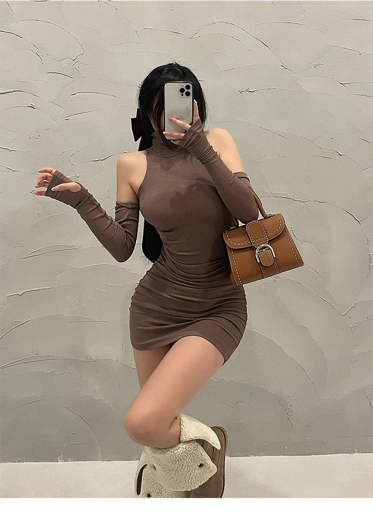 JEYONGZOOCN Bodycon Ruha Mini