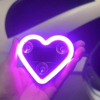 Autó Szív Alakú Neon Fény