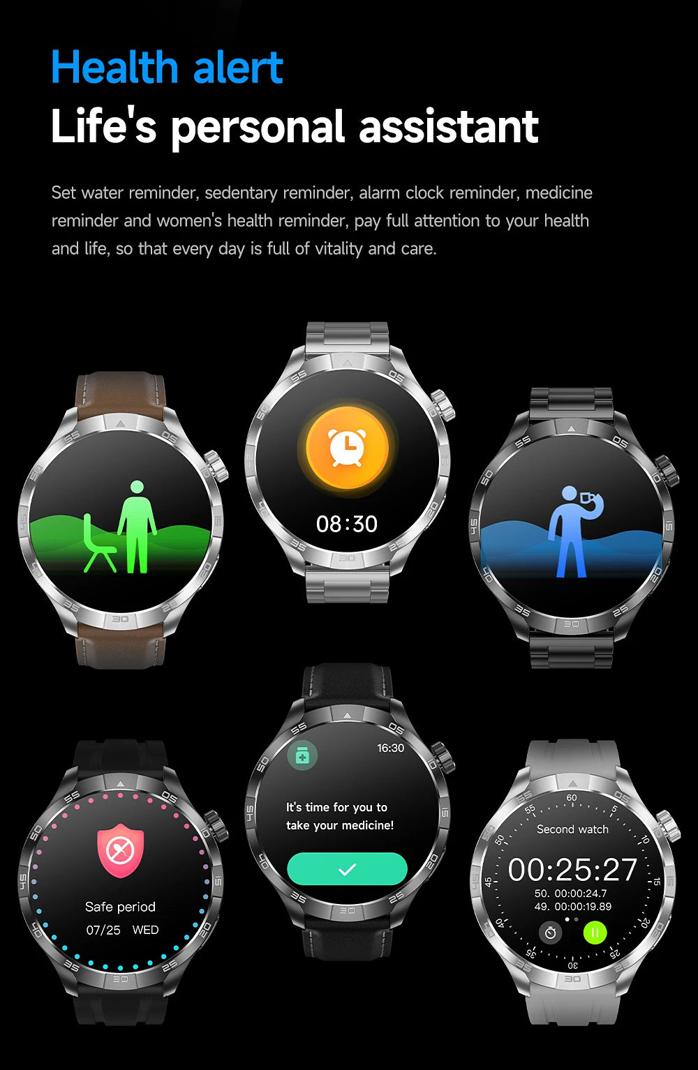 OutdoorTech GPS Sportos Okosóra Férfiaknak - 1,85 Hüvelykes AMOLED Kijelző NFC és HD Hívás IP68 Vízálló