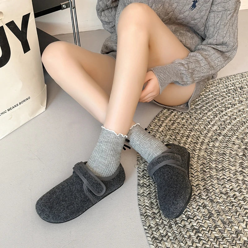 RZSMTYA Damen-Winterschuhe Flock