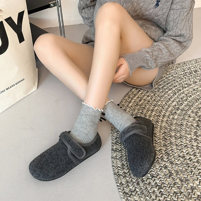 RZSMTYA Damen-Winterschuhe Flock