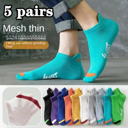 NONECN Herren-Baumwoll-Knöchelsocken, atmungsaktiv – Bequeme Sommersocken für den Alltag